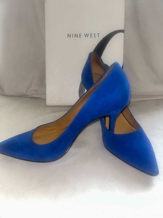Nine West Shoes - Nine West Cobalt Blue Pointed-Toe Suede Pumps